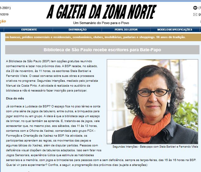 Oficina online de xadrez na BSP é dica de matéria em jornal - SP